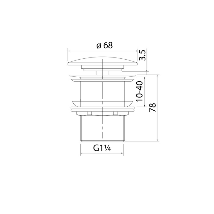 Донный клапан для раковины IDDIS Optima Home OPHG000i88 хром