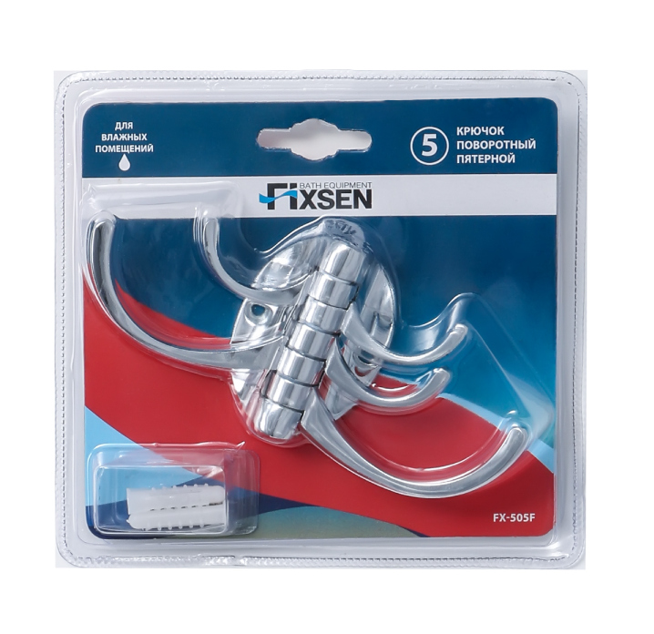 Крючок Fixsen Equipment хром, поворотный