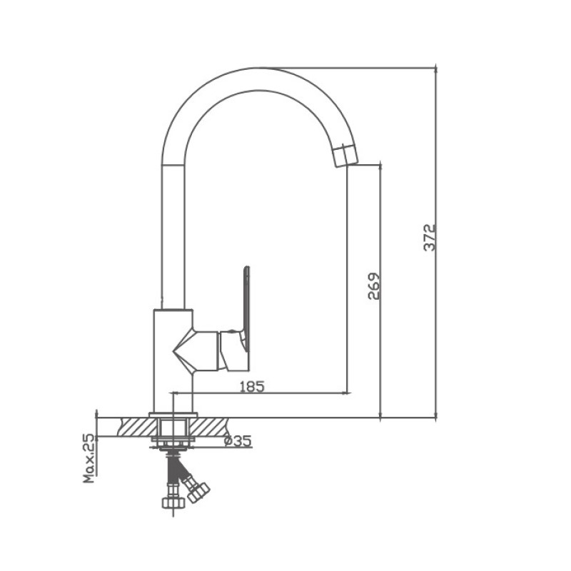 Смеситель для кухни Haiba HB617 HB70617