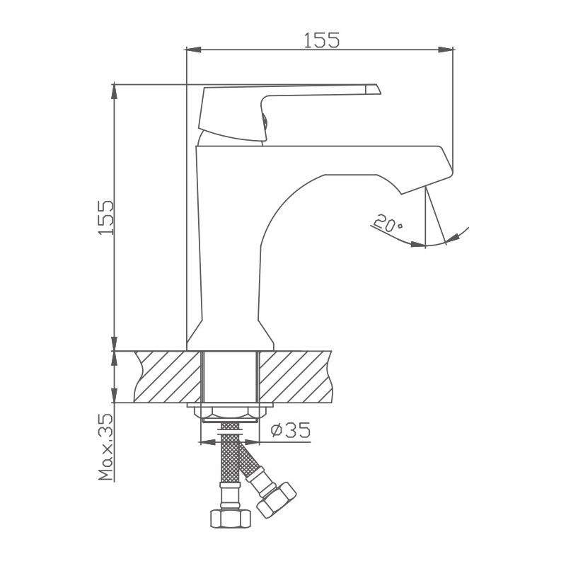 Смеситель для раковины Haiba HB804 HB10804