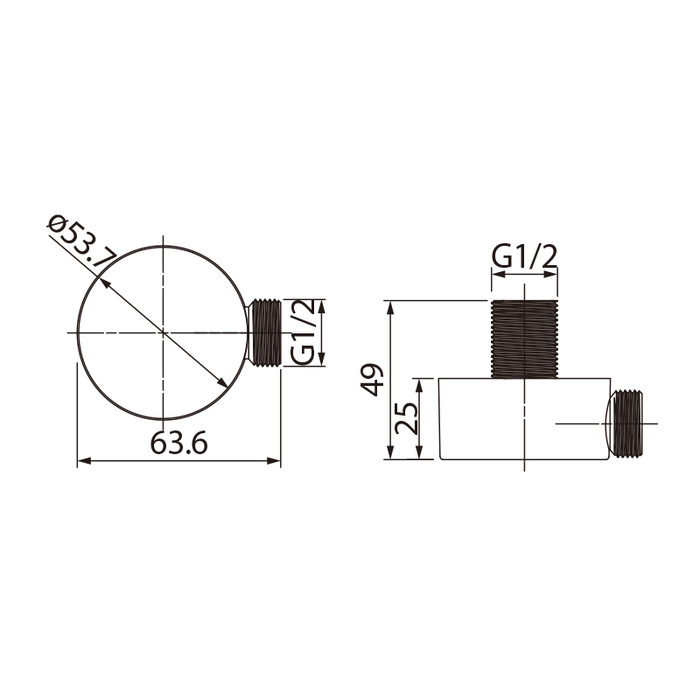 Шланговое подключение IDDIS Built-in Shower Accessories 004BL00i62 черное