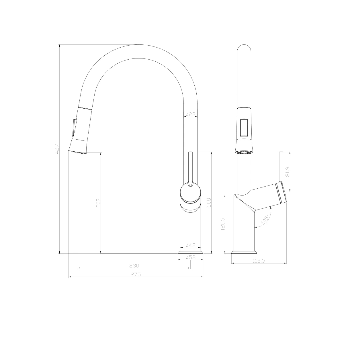 Смеситель для кухни Lemark Minima LM3850C