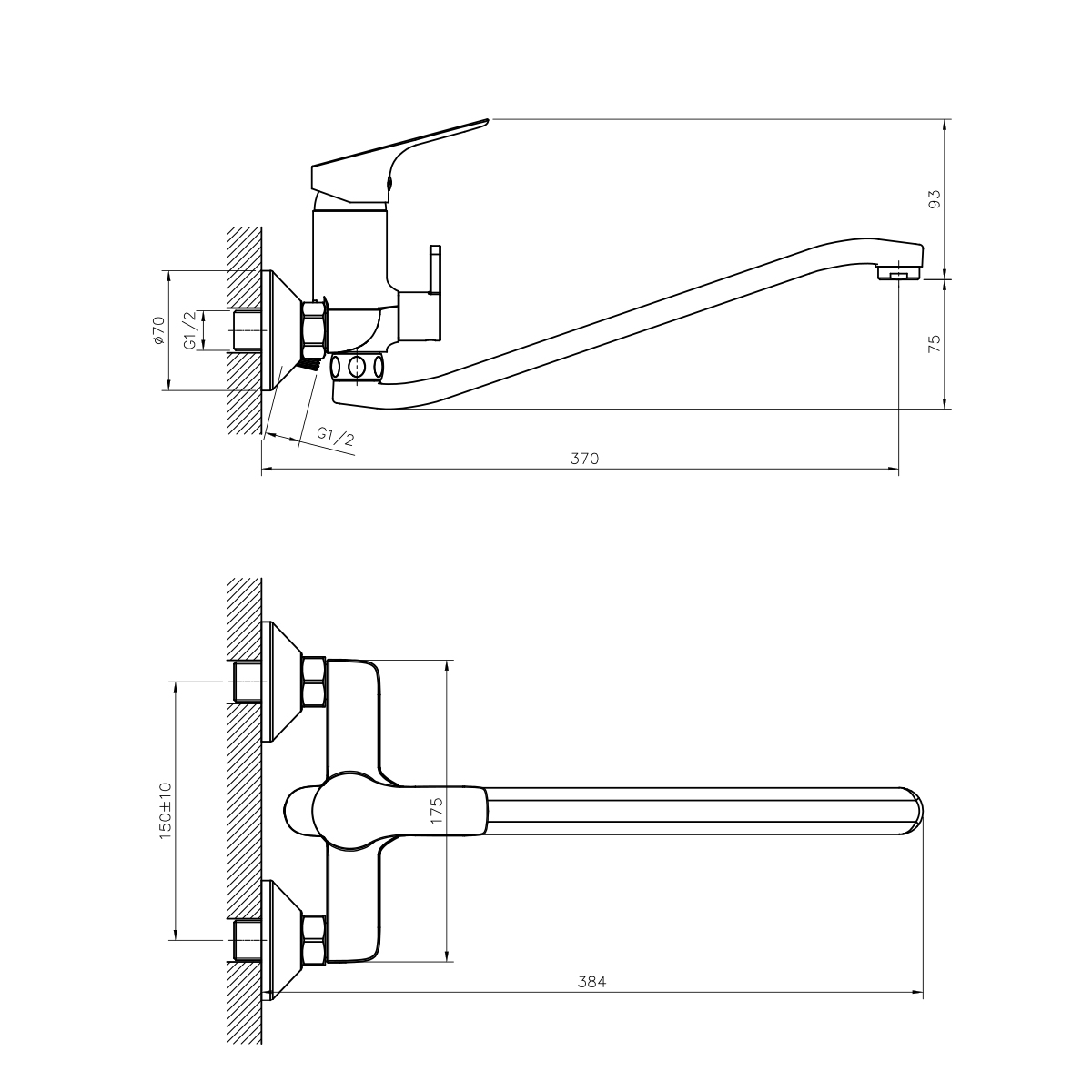 Смеситель для ванны с душем Rossinka RS29 RS29-34