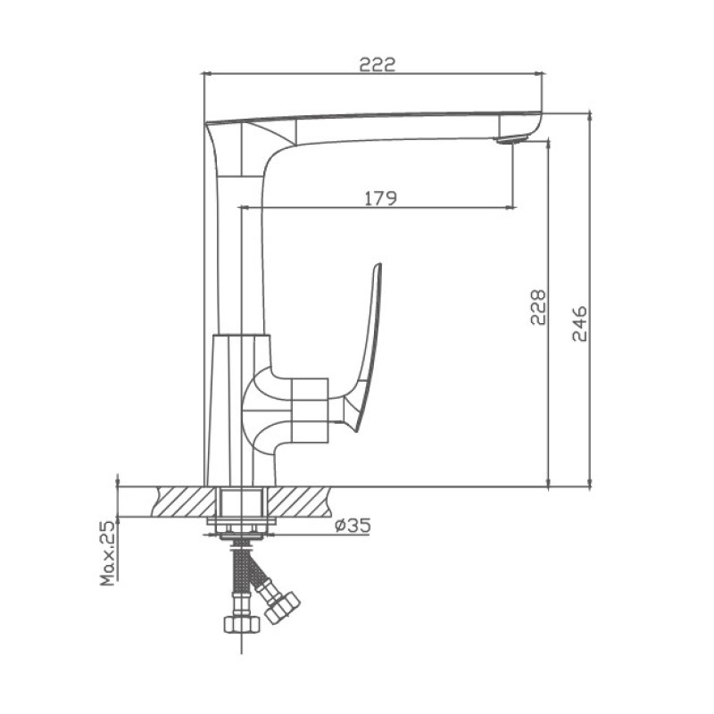 Смеситель для кухни Haiba HB616 HB71616