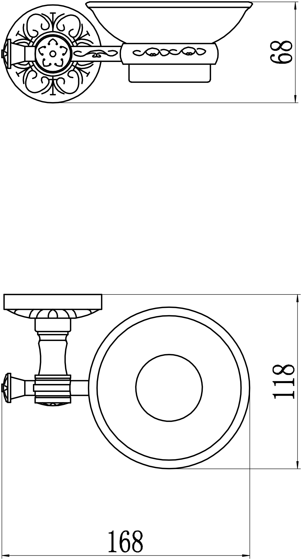 Мыльница Savol 58 а S-005859A хром