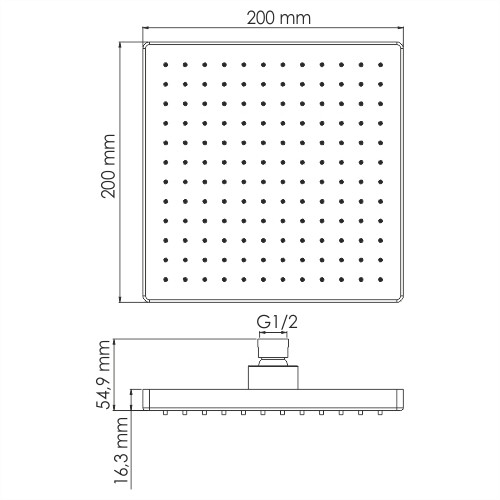 Верхний душ Wasserkraft A140