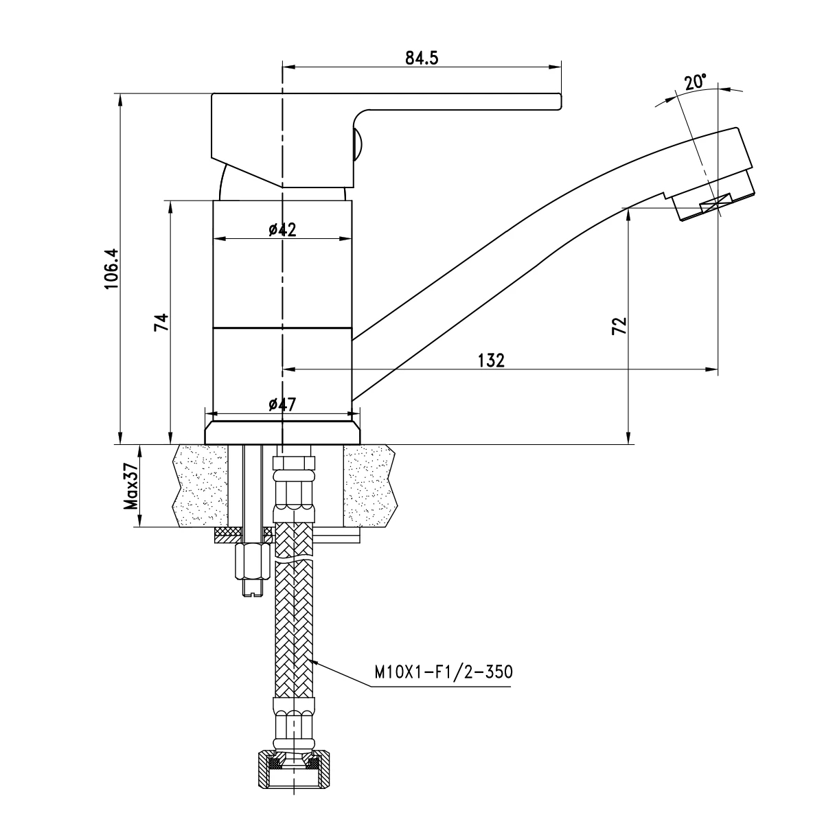 Смеситель для раковины Lemark plus Grace LM1507C