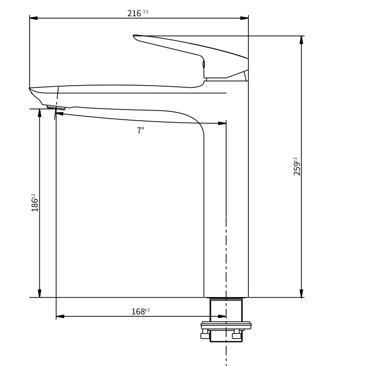 Смеситель для раковины Savol SK-H7210