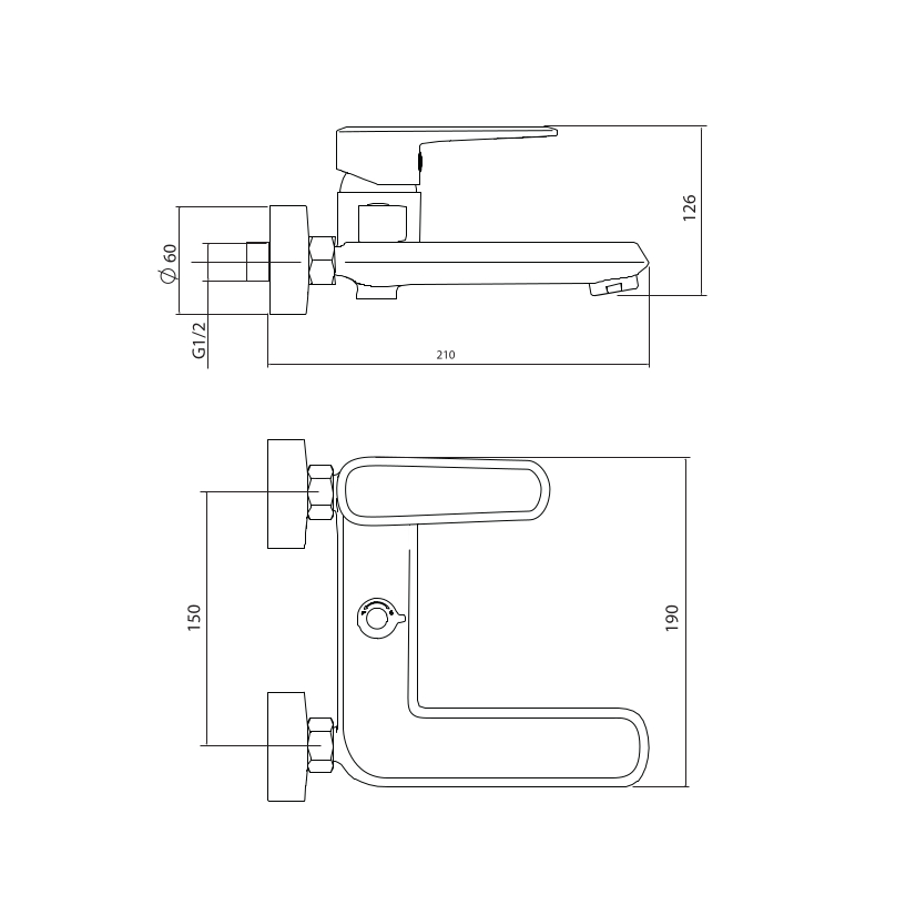 Смеситель для ванны с душем Rush Devon DE7535-44