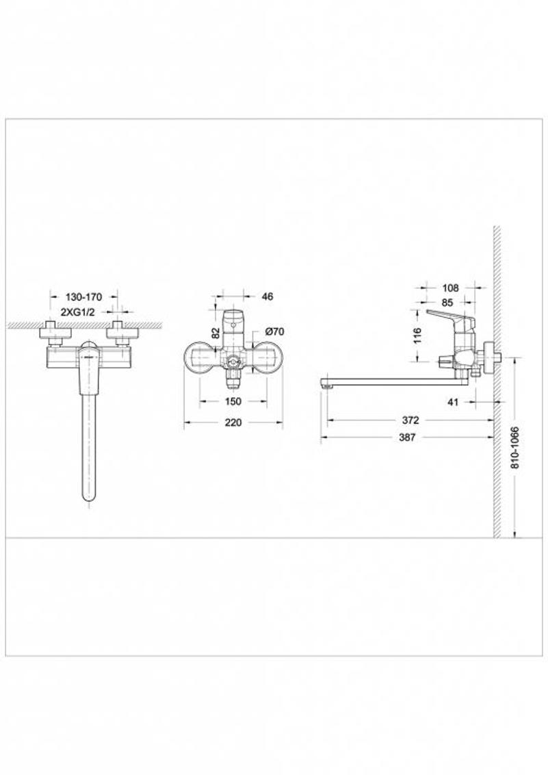 Универсальный смеситель Bravat Real F6121179CP-01L