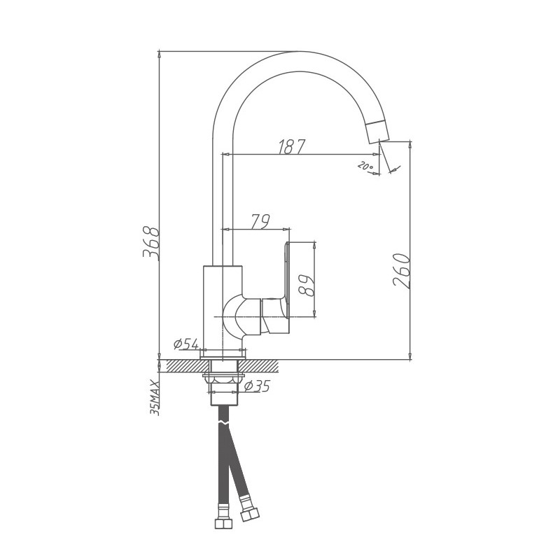 Смеситель для кухни Haiba HB505 HB71505