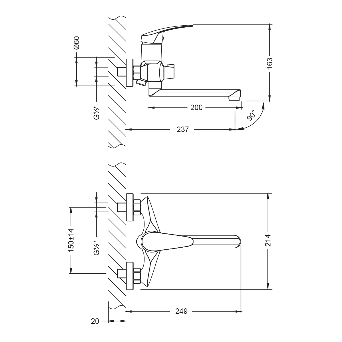 Смеситель для ванны с душем Lemark Linara LM0417C