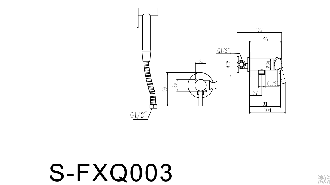 Гигиенический душ Savol S-FXQ003H со смесителем, С ВНУТРЕННЕЙ ЧАСТЬЮ