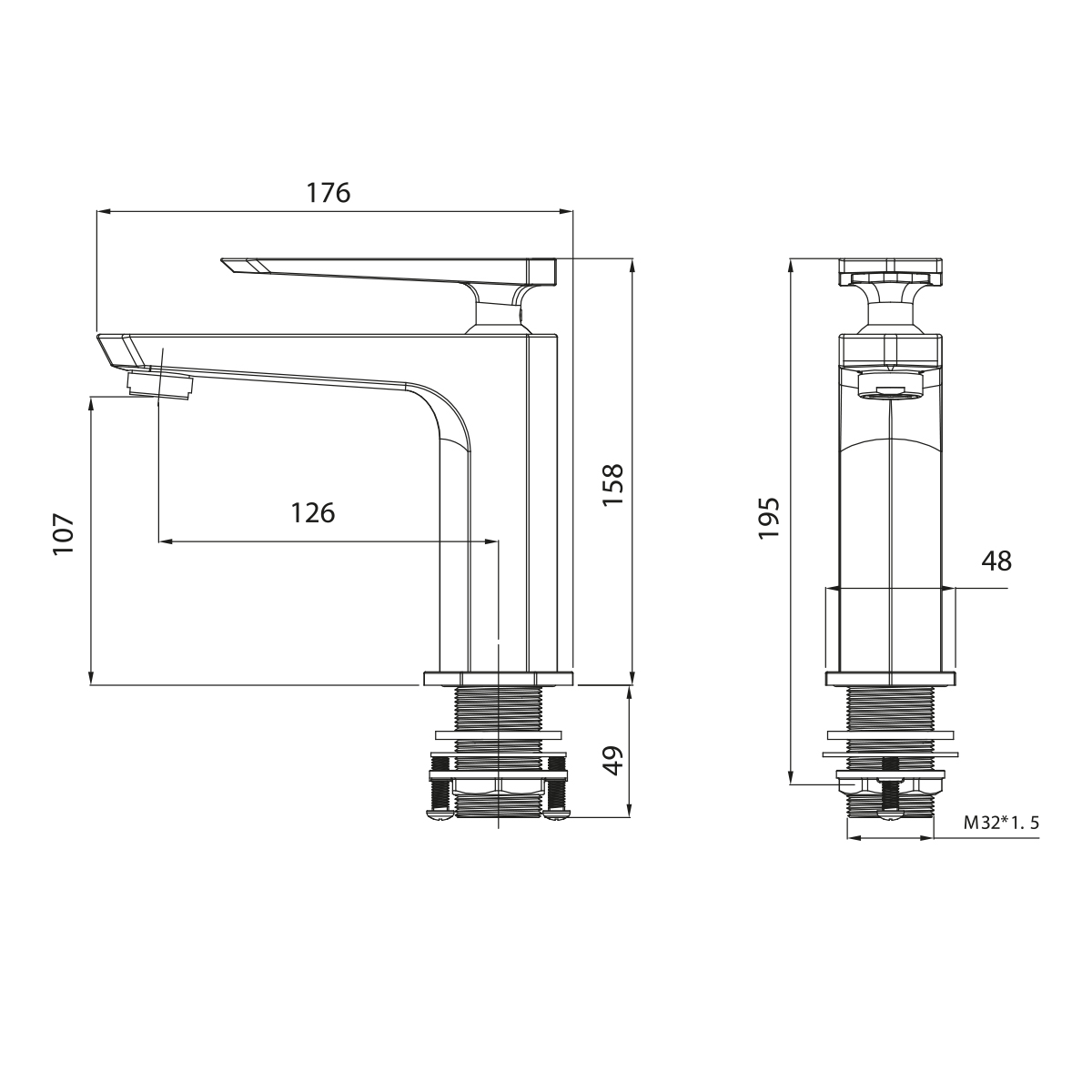 Смеситель для раковины Lemark Prizma LM3906C хром