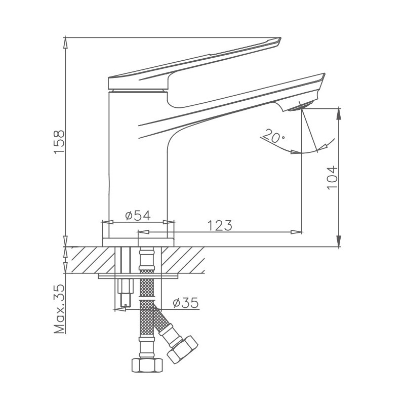 Смеситель для раковины Haiba HB595 HB10595