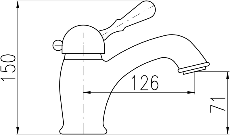 Смеситель для раковины Rav Slezak Labe L526.5CMATC черный матовый, хром