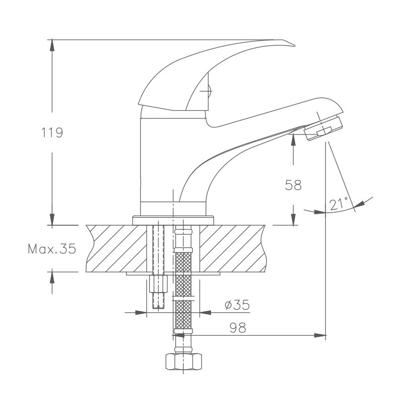 Смеситель для раковины Haiba HB15 HB1015