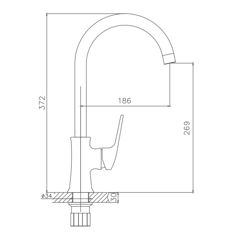 Смеситель для кухни Haiba HB70165