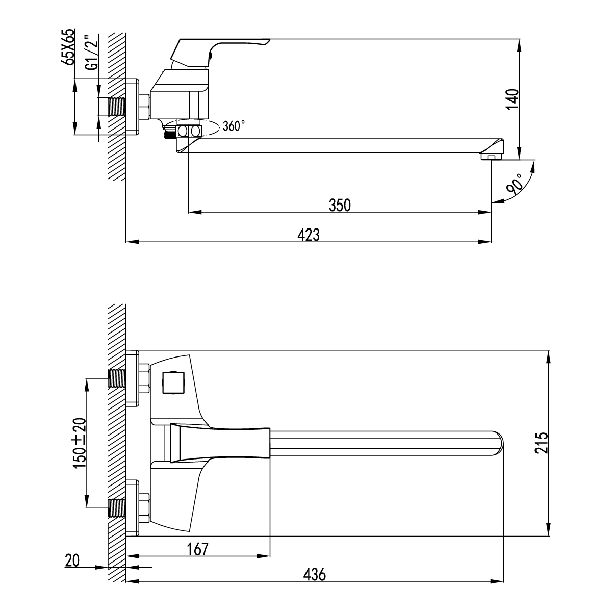 Универсальный смеситель Lemark Unit LM4517C