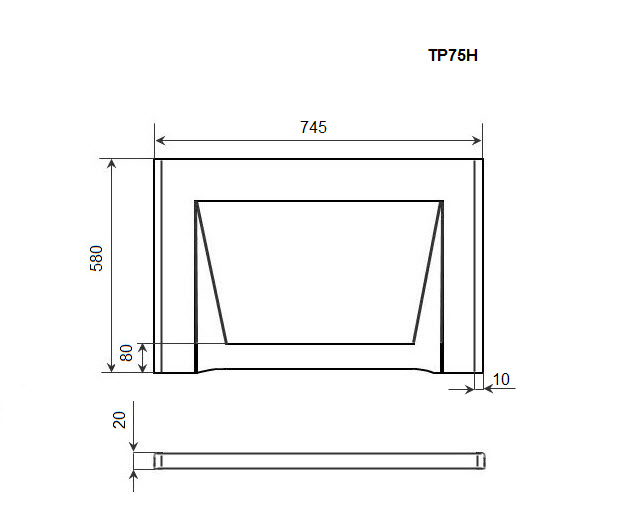 Боковой экран Timo TP75H 74.5