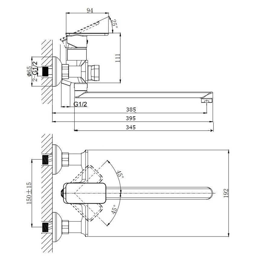 Универсальный смеситель Rush Bruny BR4335-51