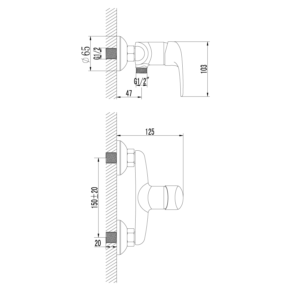 Смеситель для душа Lemark Pramen LM3303C