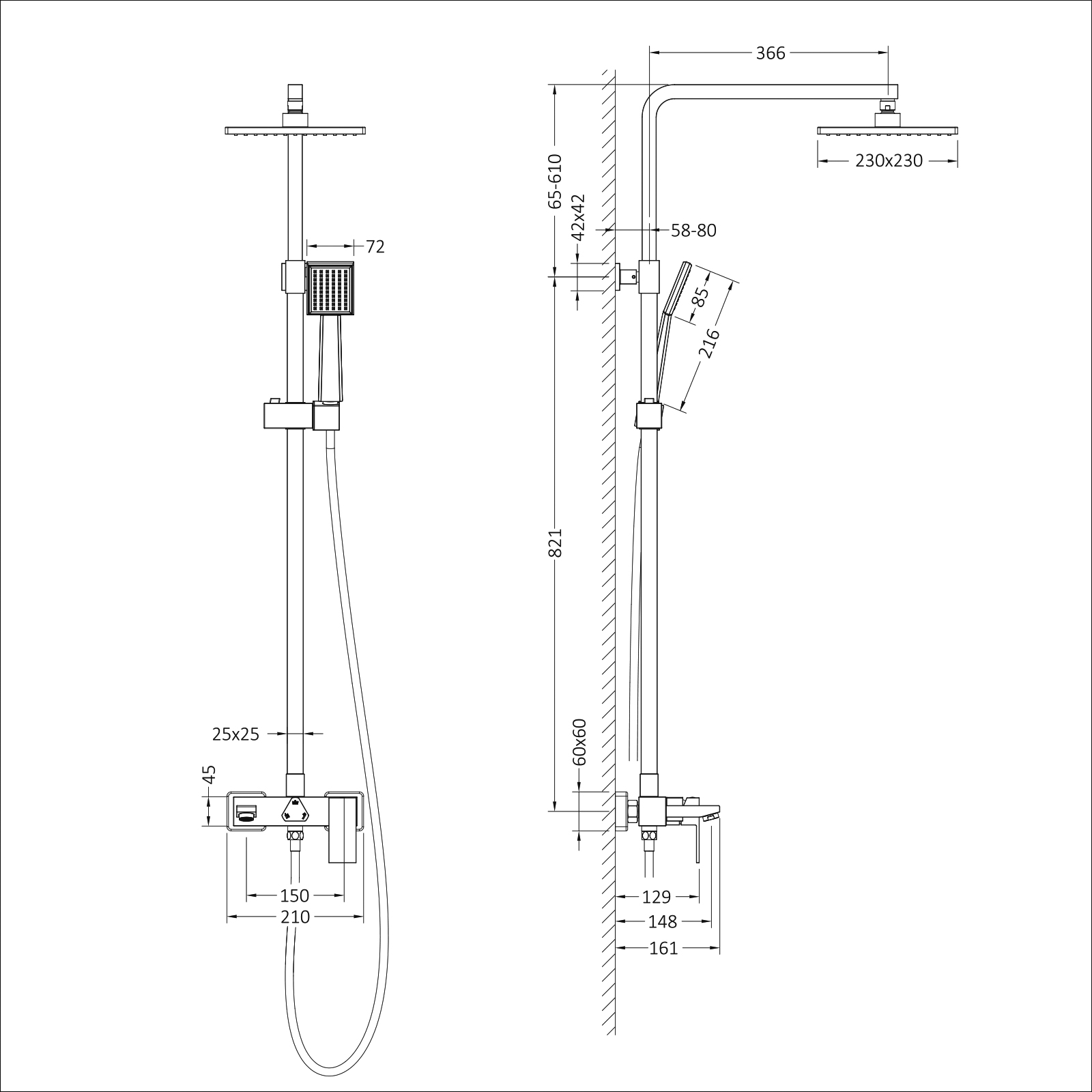 Душевая стойка Timo Selene SX-1030/00