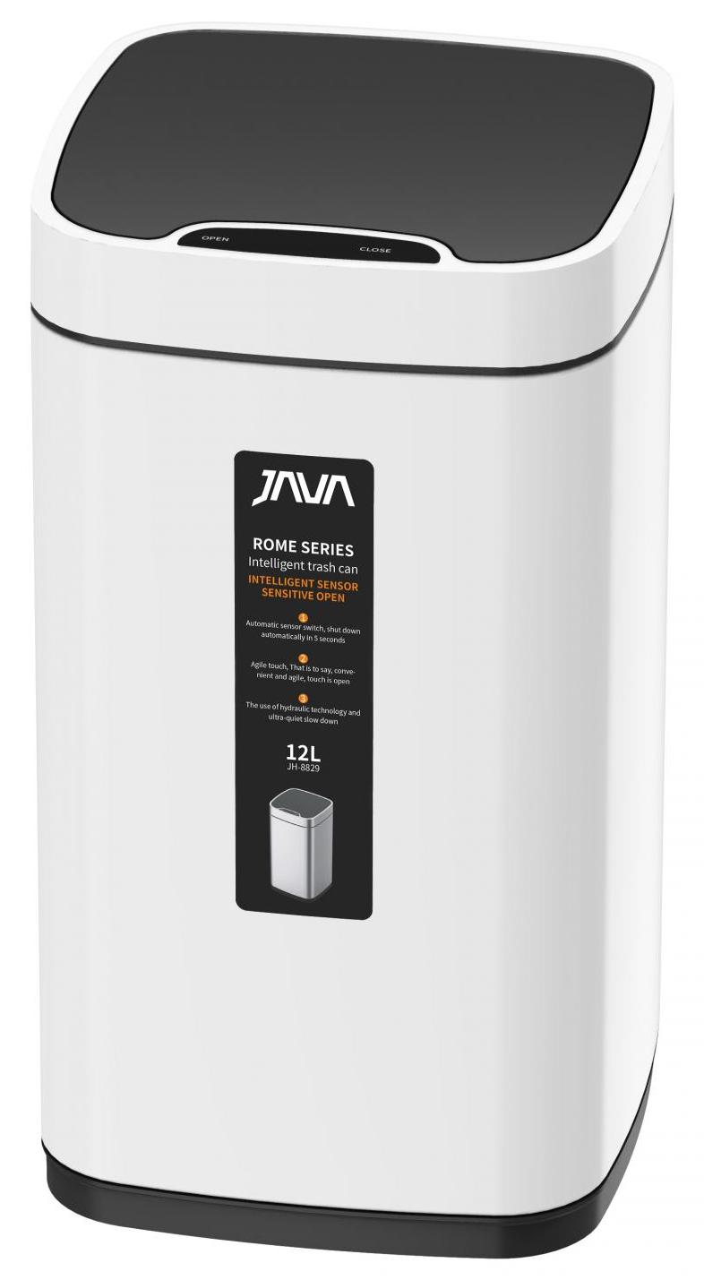 Мусорное ведро Java S-883-12W 12 л, белое