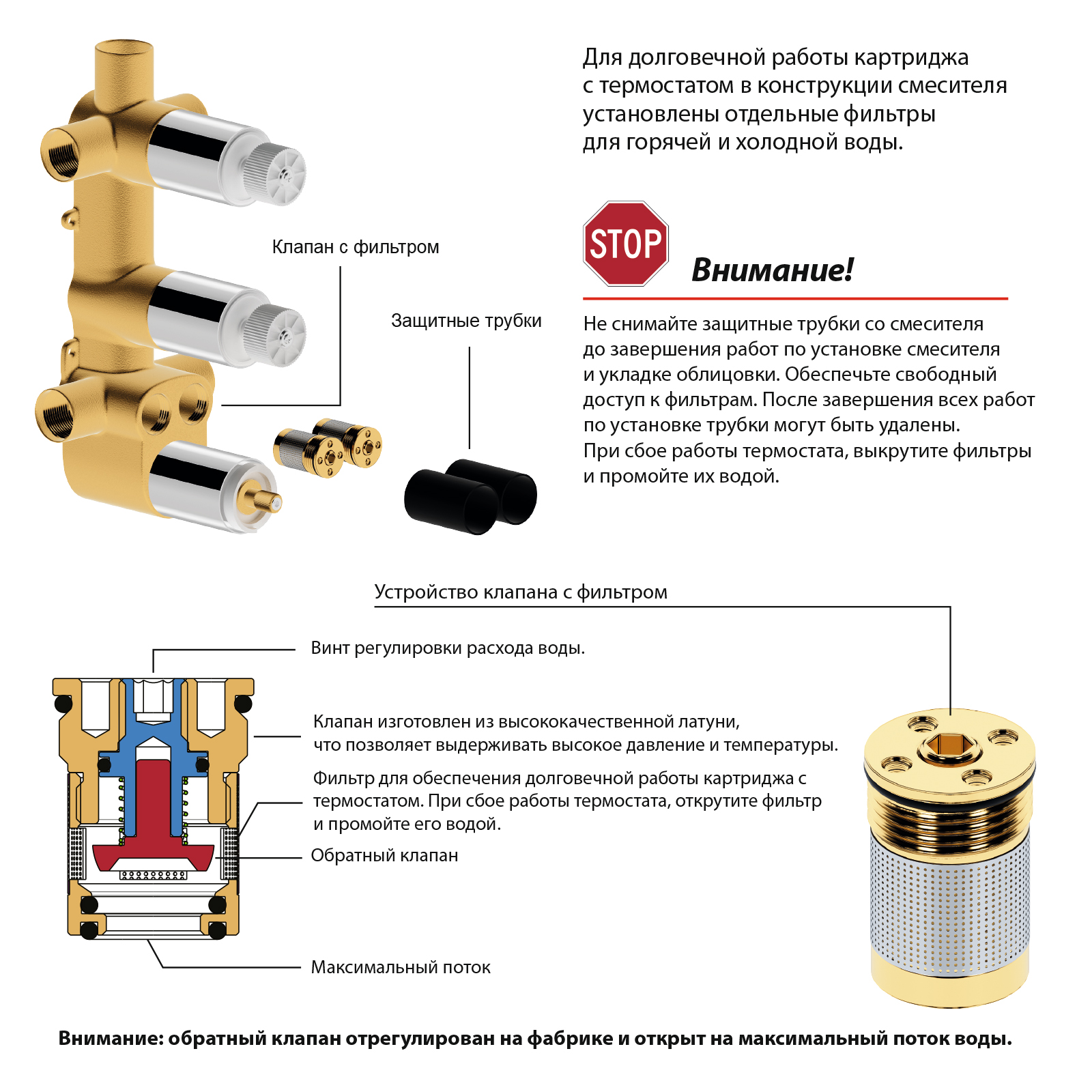 Душевой комплект Timo Tetra-Thermo SX-0179/03SM черный, С ВНУТРЕННЕЙ ЧАСТЬЮ