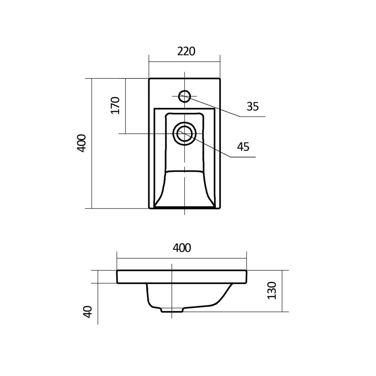 Рукомойник Santek Миранда 1WH302500 40