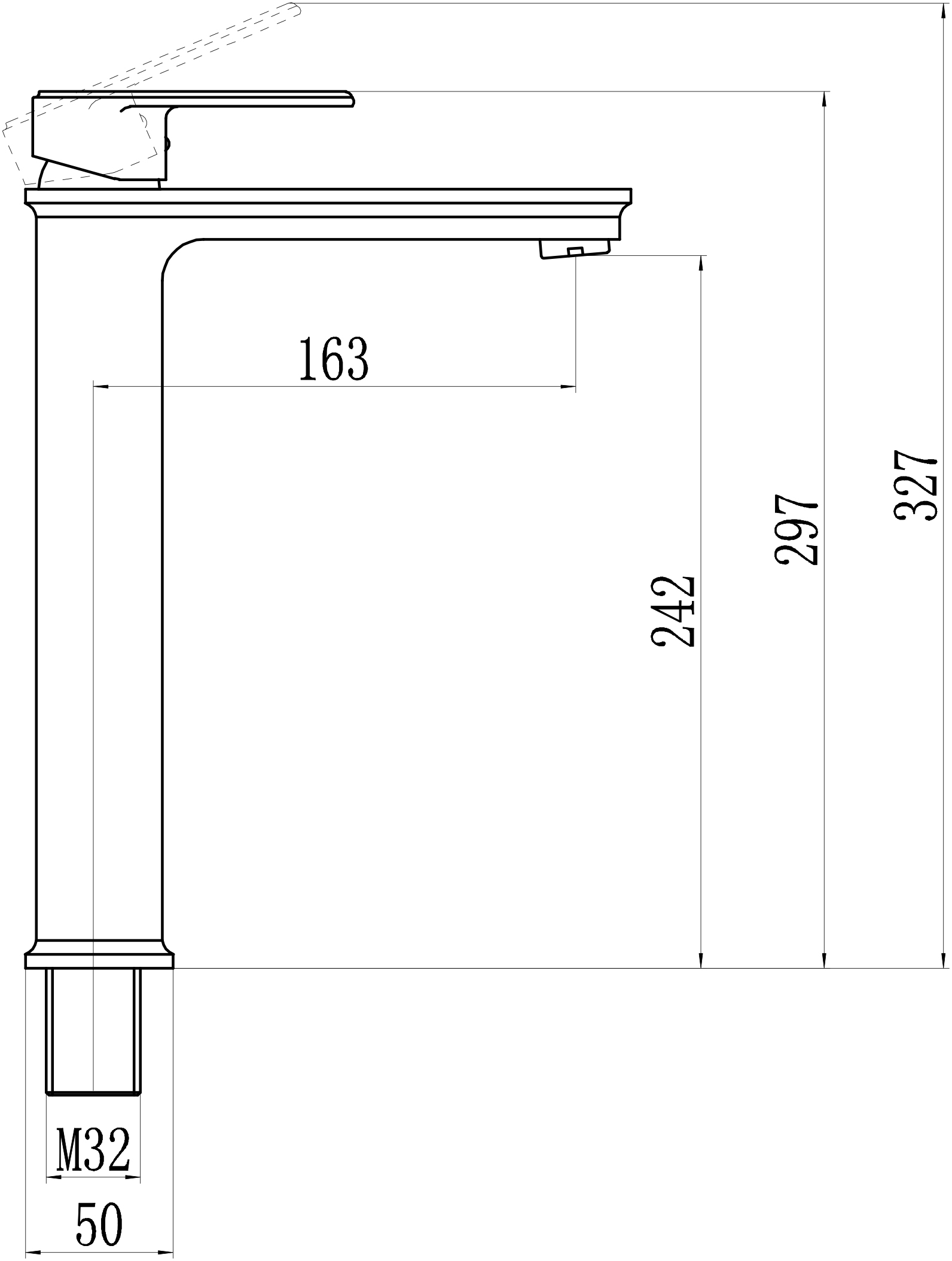 Смеситель для раковины Savol S-600301G