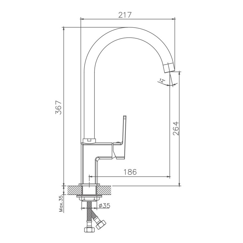 Смеситель для кухни Haiba HB176 HB70176