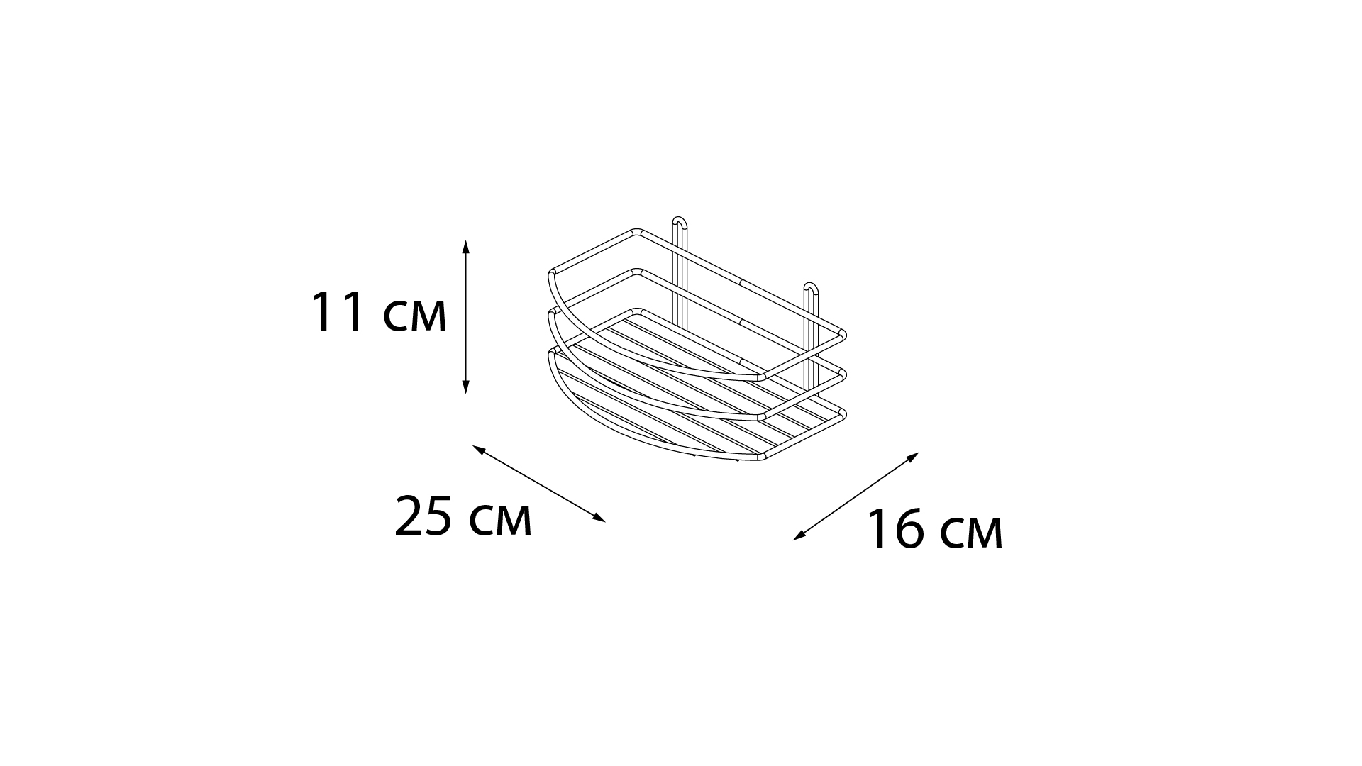 Полка Fixsen FX-720B-1 черная