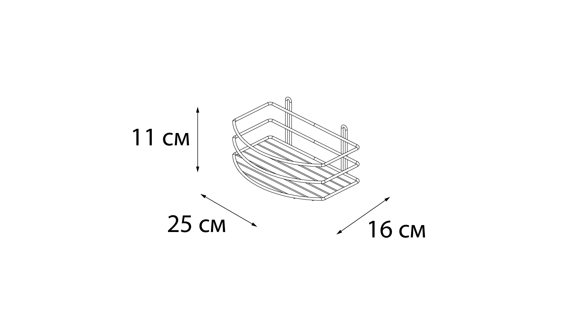 Полка Fixsen FX-720-1 хром