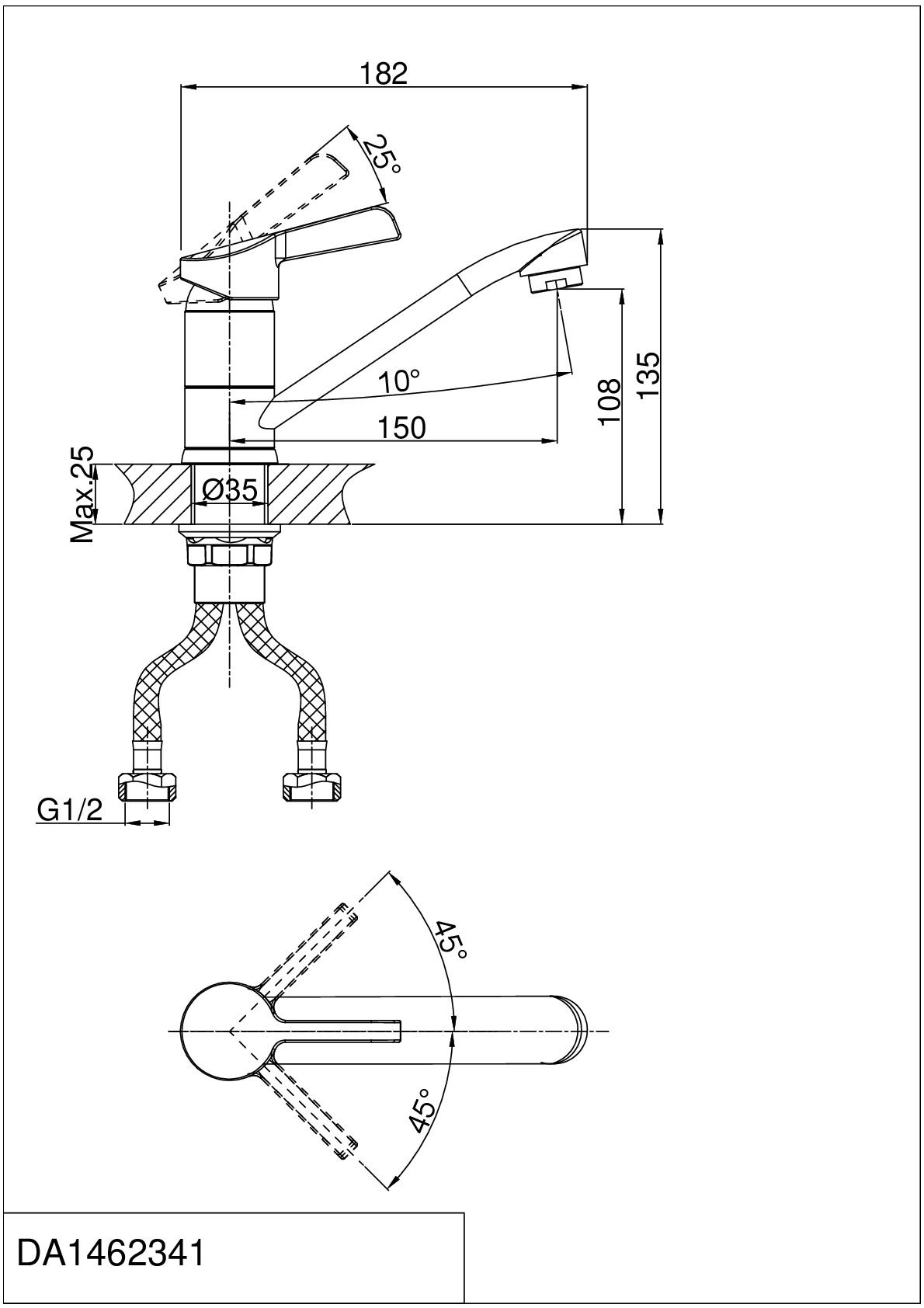 Смеситель для раковины D&K Rhein Schiller DA1462341