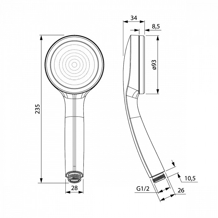 Душевая лейка IDDIS SpaHome SPA1F00i18