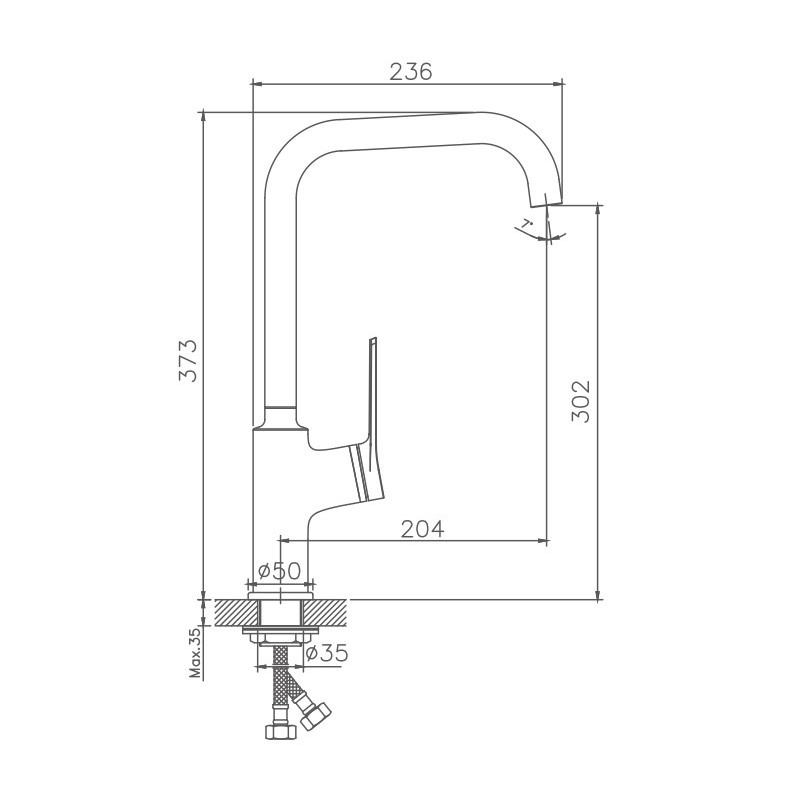 Смеситель для кухни Haiba HB572 HB70572