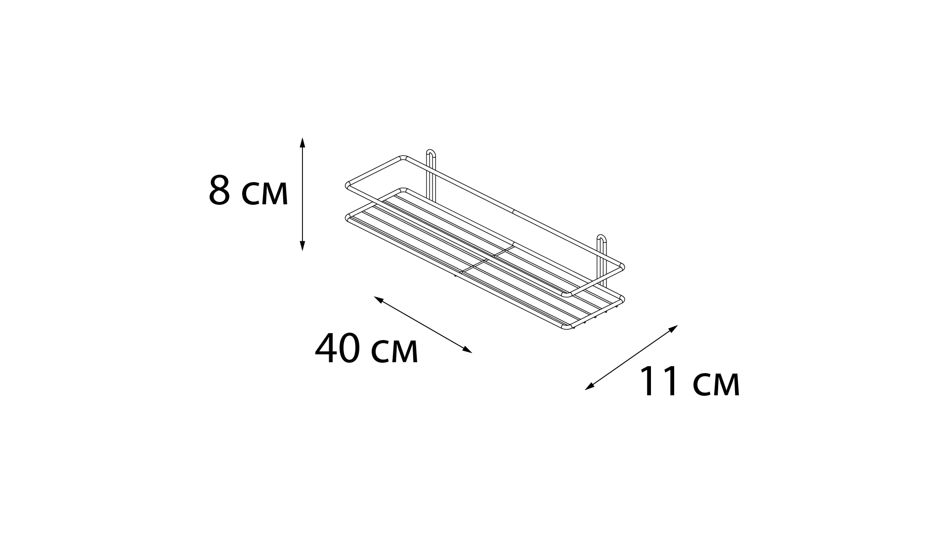 Полка Fixsen FX-730W-1 прямая, белая