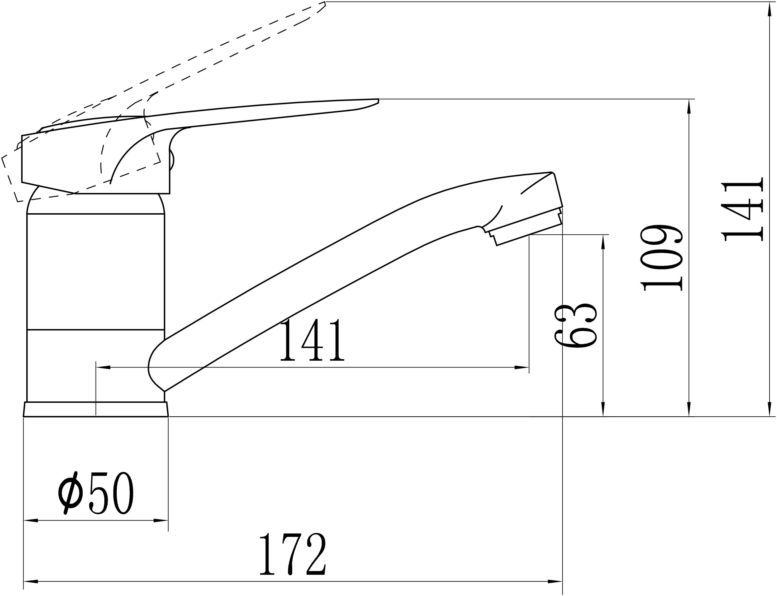 Смеситель для кухни Savol S-T4504-1