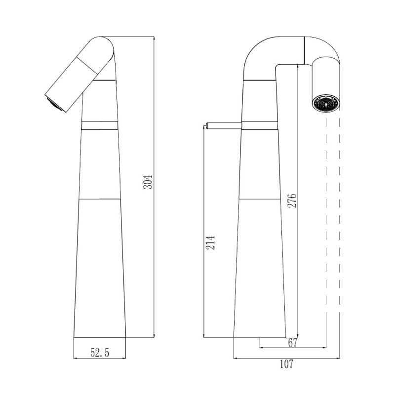 Смеситель для раковины Haiba HB11813-7 черный