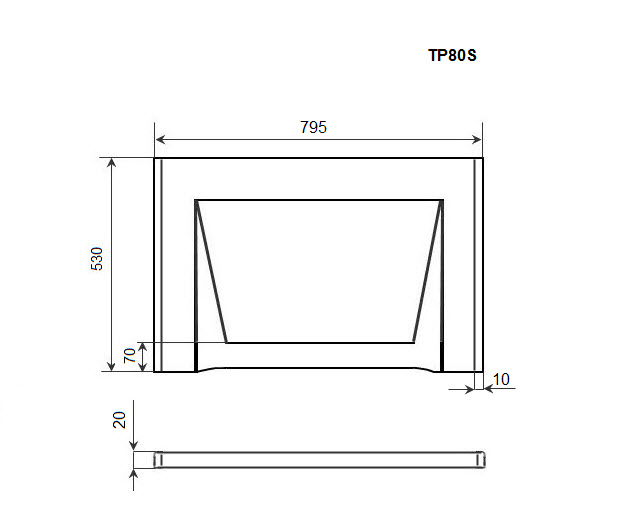 Боковой экран Timo TP80H 79.5