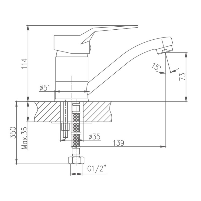 Смеситель для кухни Haiba HB63 HB4563