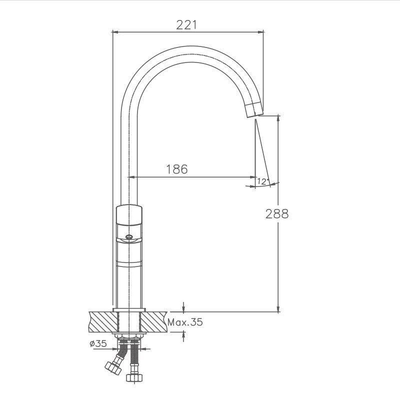 Смеситель для кухни Haiba HB577 HB70577