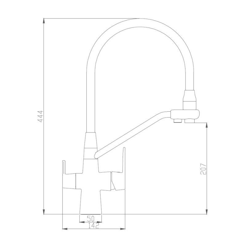 Смеситель для кухни Haiba HB855 HB76855-5