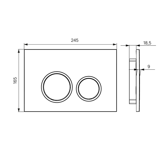 Кнопка смыва IDDIS Unifix UNI03WCi77 003, белая/хром