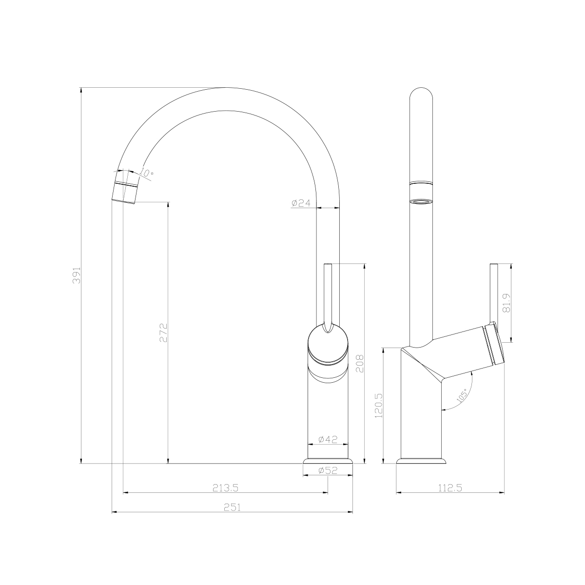 Смеситель для кухни Lemark Minima LM3805C