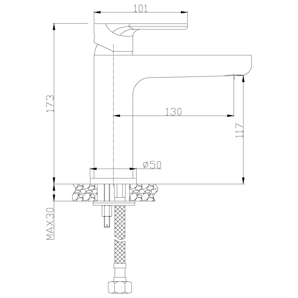 Смеситель для раковины Rossinka RS33 RS33-13