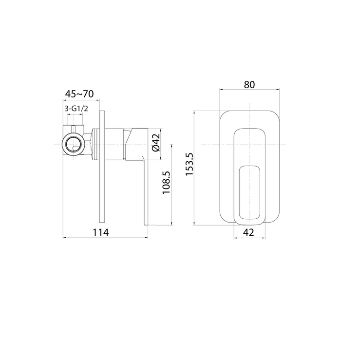 Смеситель для душа IDDIS Slide SLISB00i66 С ВНУТРЕННЕЙ ЧАСТЬЮ