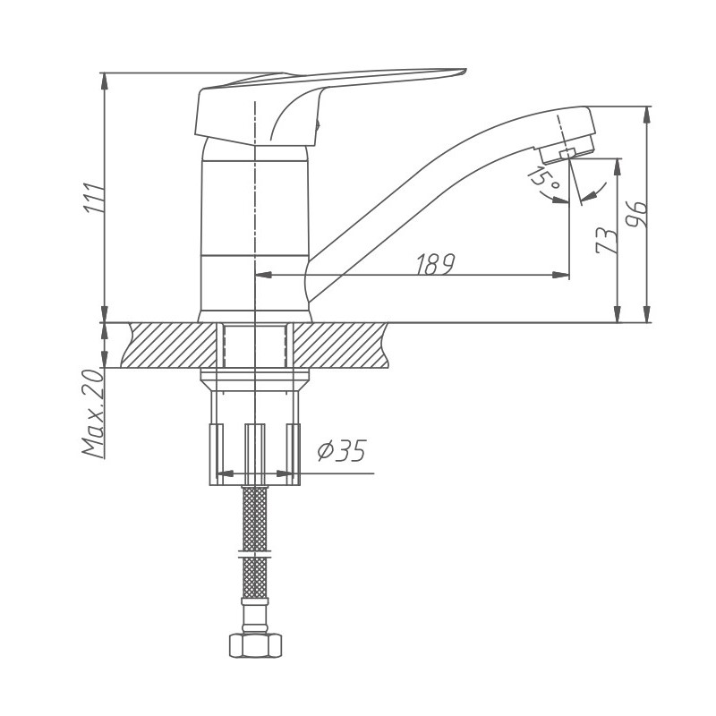 Смеситель для кухни Haiba HB04-2 HB4504-2