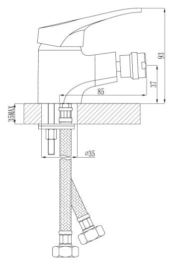 Смеситель для биде Rossinka B B35-51